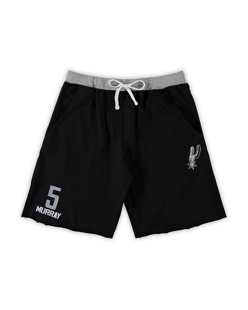 Men's Dejounte Murray Black San Antonio Spurs Big and Tall French Terry Name and Number Shorts $29.49 Shorts