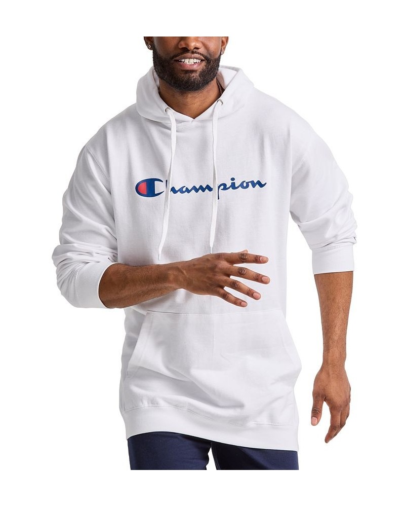 Men's Big & Tall Powerblend Logo Graphic Fleece Hoodie White $25.11 Sweatshirt