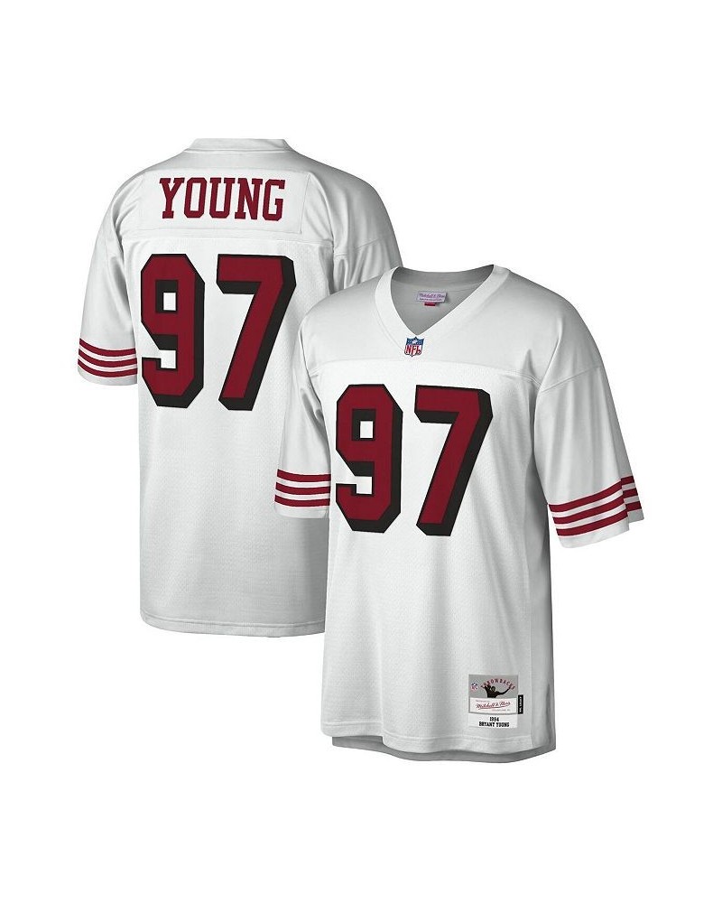 Men's Bryant Young White San Francisco 49ers 1994 Legacy Replica Jersey $57.80 Jersey