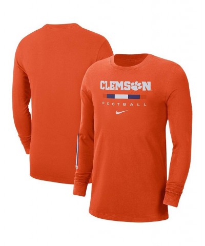 Men's Orange Clemson Tigers Word Long Sleeve T-shirt $16.92 T-Shirts