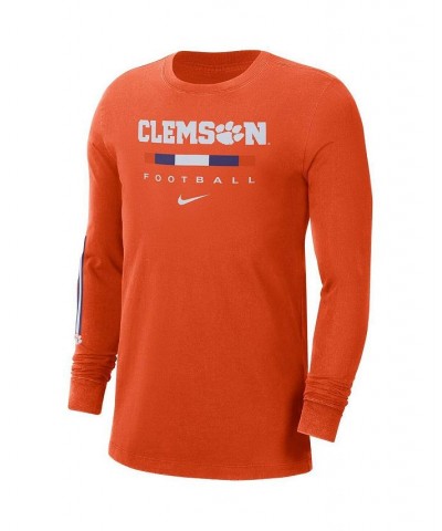 Men's Orange Clemson Tigers Word Long Sleeve T-shirt $16.92 T-Shirts