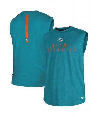 Men's Aqua Miami Dolphins Team Muscle Tank Top $25.64 T-Shirts