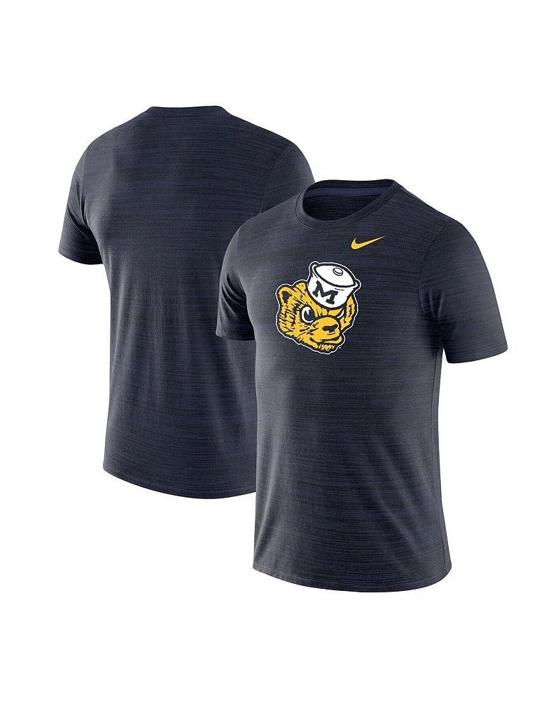 Men's Navy Michigan Wolverines Throwback Logo Velocity Legend Performance T-shirt $31.89 T-Shirts