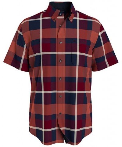 Men's Classic Fit Oxford Tartan Shirt Red $29.20 Shirts