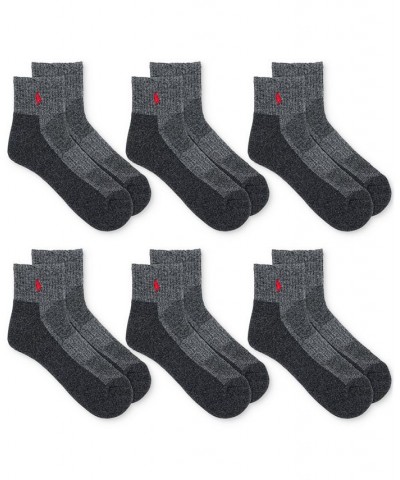 Men's 6-Pk. Performance Red Pony Quarter Socks Black $15.59 Socks