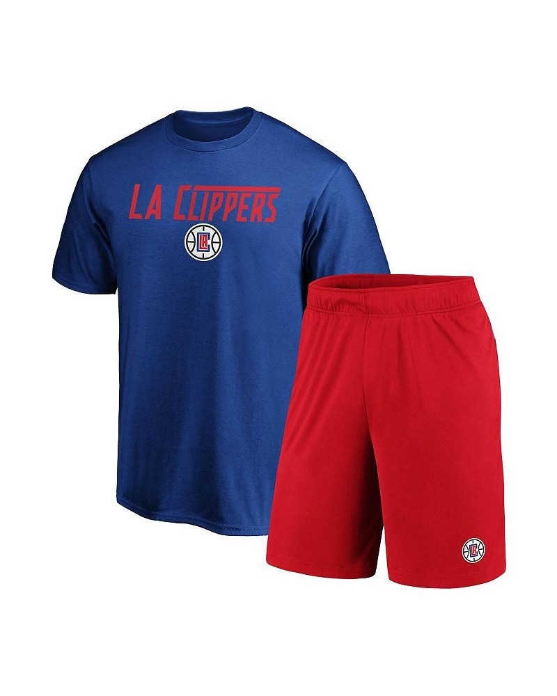 Men's Royal, Red LA Clippers T-shirt and Shorts Combo Pack $25.42 T-Shirts