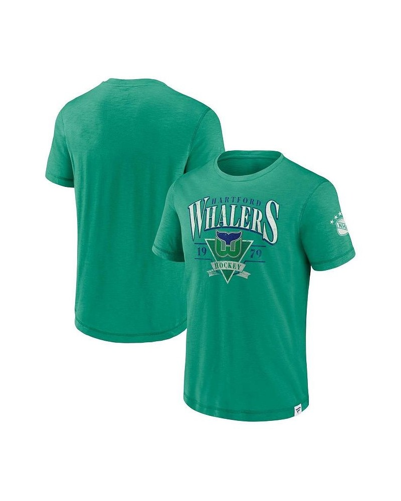 Men's Branded Green Hartford Whalers Elusive Slub T-shirt $19.80 T-Shirts