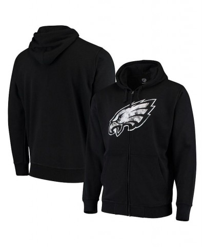 Men's Black Philadelphia Eagles Primary Logo Full-Zip Hoodie $43.19 Sweatshirt