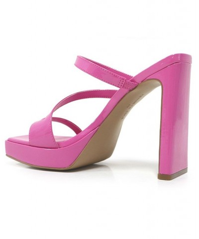 Women's Tala Asymmetrical Platform Sandals Fuschia $50.04 Shoes