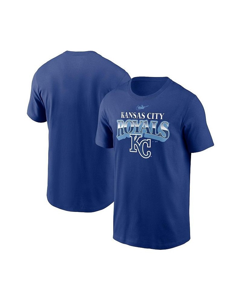 Men's Royal Kansas City Royals Cooperstown Collection Rewind Arch T-shirt $20.25 T-Shirts