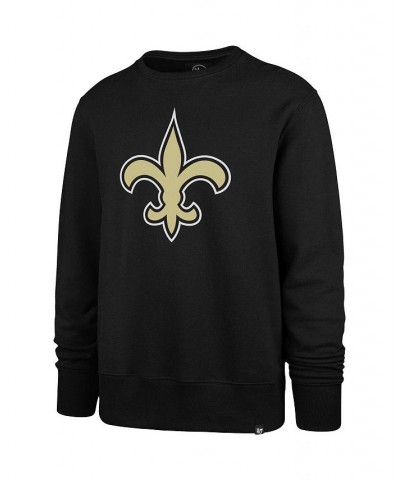 Men's Black New Orleans Saints Imprint Headline Logo Pullover Sweatshirt $24.48 Sweatshirt