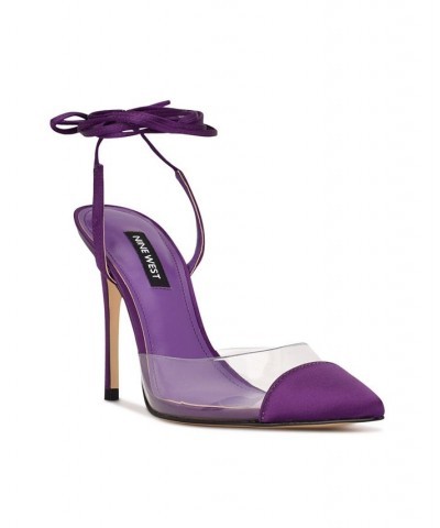 Women's Ferest Ankle Wrap Pumps Purple $39.24 Shoes