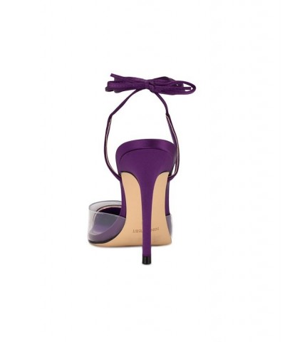 Women's Ferest Ankle Wrap Pumps Purple $39.24 Shoes