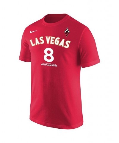 Men's Liz Cambage Red Las Vegas Aces Explorer Edition Name Number T-shirt $14.76 T-Shirts