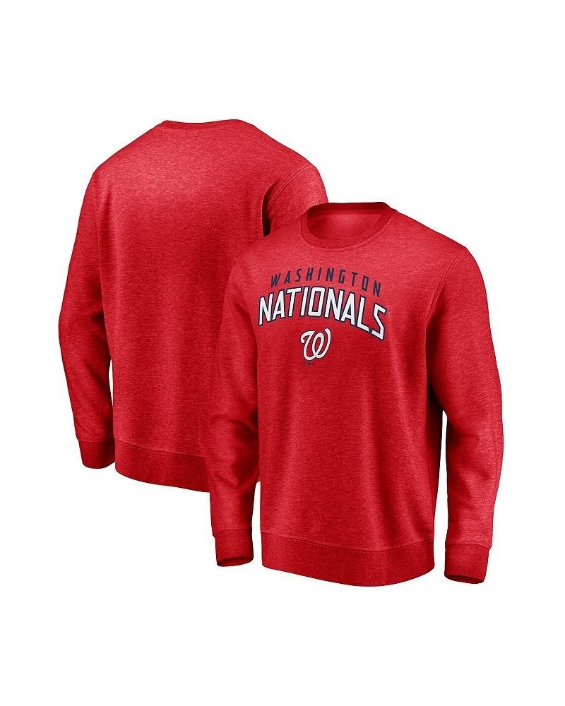 Men's Branded Red Washington Nationals Gametime Arch Pullover Sweatshirt $33.60 Sweatshirt