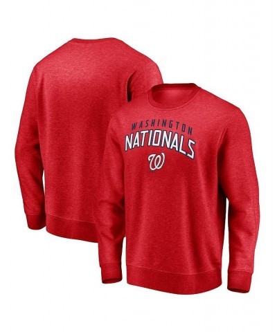 Men's Branded Red Washington Nationals Gametime Arch Pullover Sweatshirt $33.60 Sweatshirt