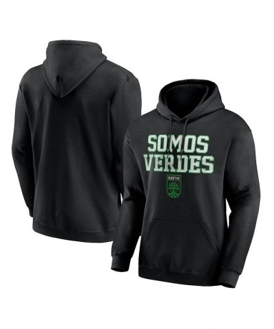 Men's Black Austin FC Scoreboard Pullover Hoodie $35.99 Sweatshirt