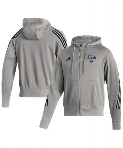 Men's Heathered Gray Buffalo Sabres Fashion Full-Zip Hoodie $29.57 Sweatshirt