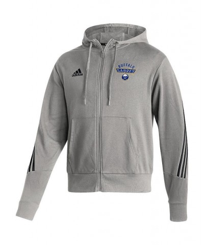 Men's Heathered Gray Buffalo Sabres Fashion Full-Zip Hoodie $29.57 Sweatshirt