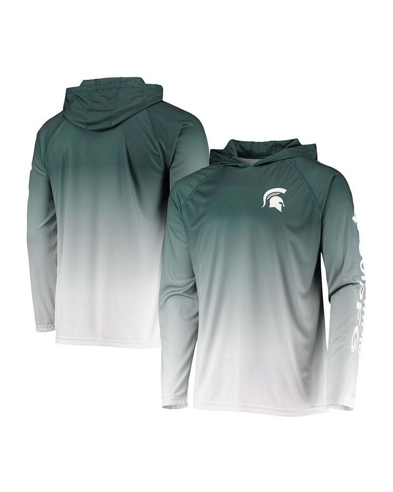 Men's Green Michigan State Spartans Terminal Tackle Omni-Shade UPF 50 Long Sleeve Hooded T-shirt $32.90 T-Shirts