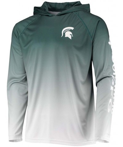 Men's Green Michigan State Spartans Terminal Tackle Omni-Shade UPF 50 Long Sleeve Hooded T-shirt $32.90 T-Shirts