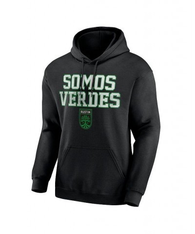 Men's Black Austin FC Scoreboard Pullover Hoodie $35.99 Sweatshirt