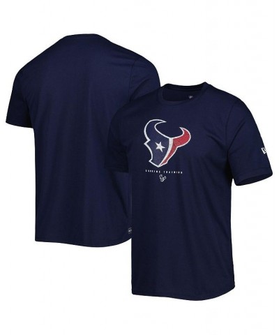 Men's Navy Houston Texans Combine Authentic Ball Logo T-shirt $15.51 T-Shirts