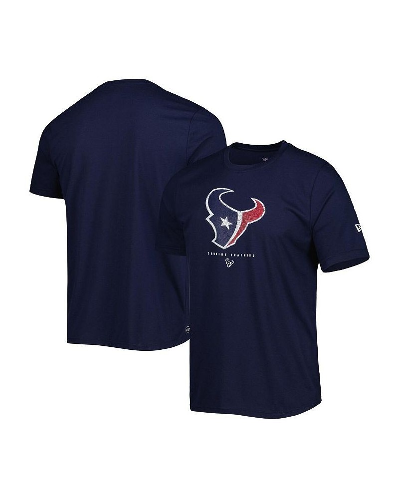 Men's Navy Houston Texans Combine Authentic Ball Logo T-shirt $15.51 T-Shirts