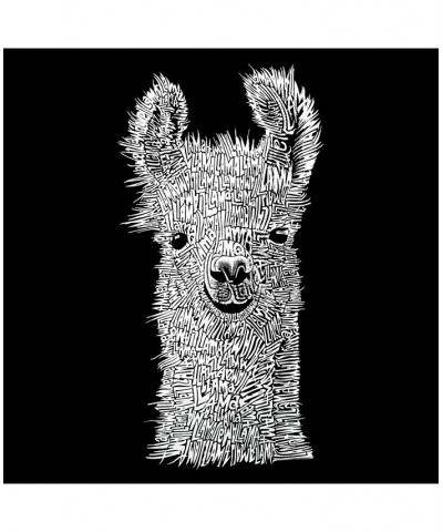 Men's Word Art Long Sleeve T-Shirt- Llama Black $18.00 T-Shirts