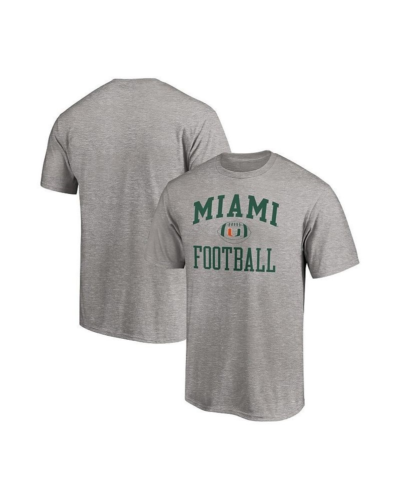 Men's Branded Heathered Gray Miami Hurricanes First Sprint Team T-shirt $10.66 T-Shirts