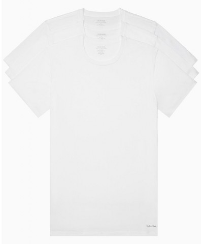 Men's Big Cotton Classics Crew Neck 3 Pack White $22.79 Undershirt