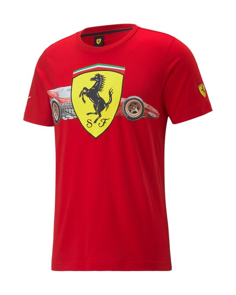 Men's Ferrari Race Heritage Big Shield Short-Sleeve Crewneck T-Shirt Red $29.40 T-Shirts