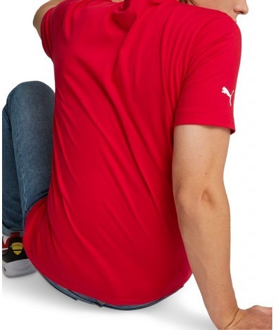 Men's Ferrari Race Heritage Big Shield Short-Sleeve Crewneck T-Shirt Red $29.40 T-Shirts