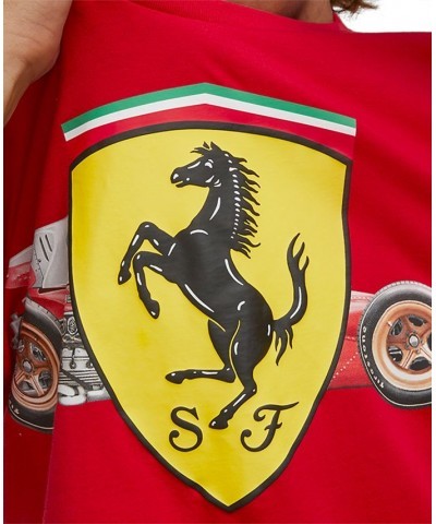 Men's Ferrari Race Heritage Big Shield Short-Sleeve Crewneck T-Shirt Red $29.40 T-Shirts