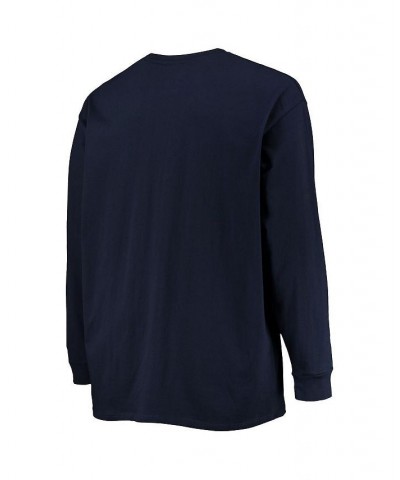 Men's Navy Michigan Wolverines Big and Tall 2-Hit Long Sleeve T-shirt $23.50 T-Shirts