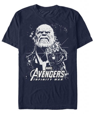 Marvel Men's Avengers Infinity War Thanos Ultimate Force Short Sleeve T-Shirt Blue $15.05 T-Shirts