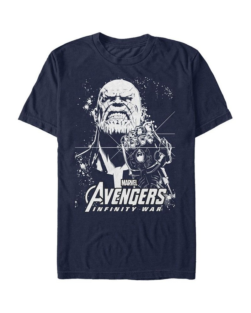 Marvel Men's Avengers Infinity War Thanos Ultimate Force Short Sleeve T-Shirt Blue $15.05 T-Shirts