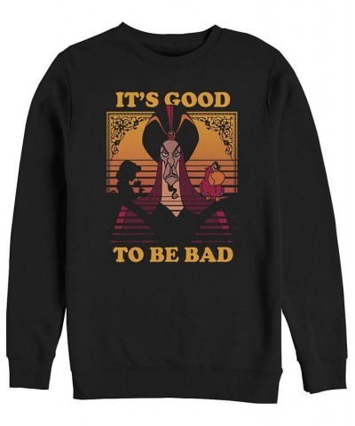 Disney Men's Aladdin Jafar It's Good to be Bad, Crewneck Fleece Black $25.85 Sweatshirt