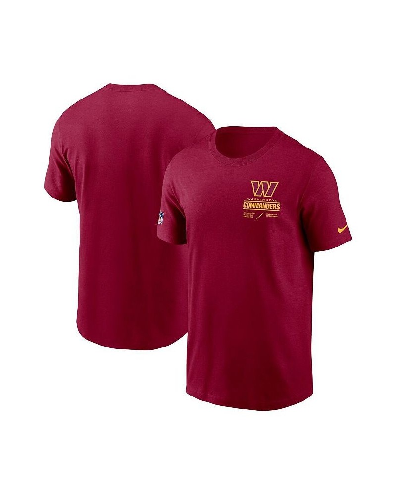 Men's Burgundy Washington Commanders Infograph Lockup Performance T-shirt $22.39 T-Shirts