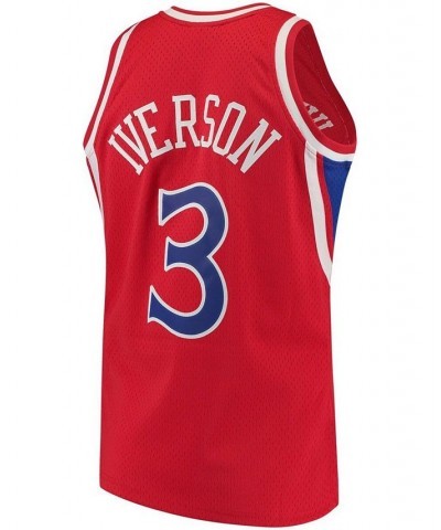 Men's Allen Iverson Red Philadelphia 76ers Hardwood Classics Authentic Jersey $117.80 Jersey