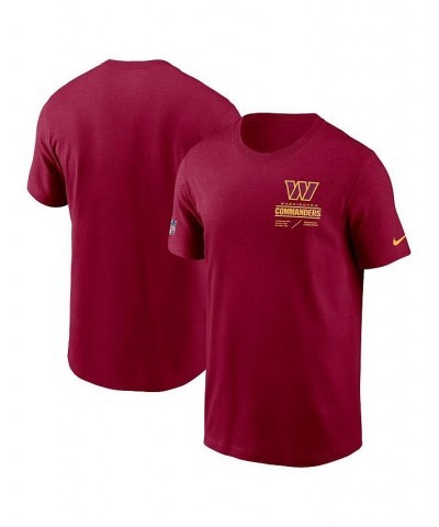 Men's Burgundy Washington Commanders Infograph Lockup Performance T-shirt $22.39 T-Shirts