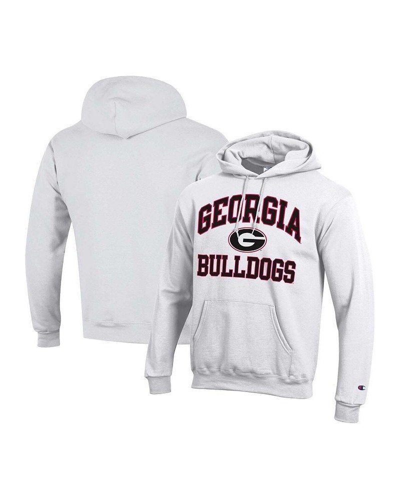 Men's White Georgia Bulldogs High Motor Pullover Hoodie $32.20 Sweatshirt