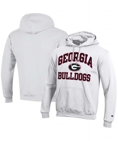 Men's White Georgia Bulldogs High Motor Pullover Hoodie $32.20 Sweatshirt