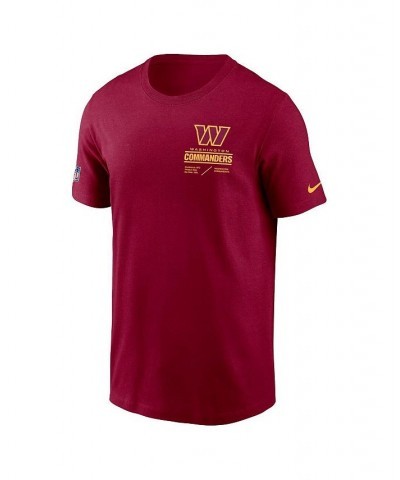 Men's Burgundy Washington Commanders Infograph Lockup Performance T-shirt $22.39 T-Shirts