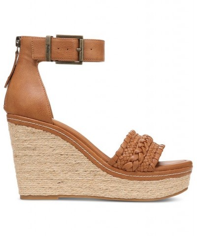 Women's Sabeen Ankle-Strap Espadrille Wedge Sandals PD01 $40.33 Shoes