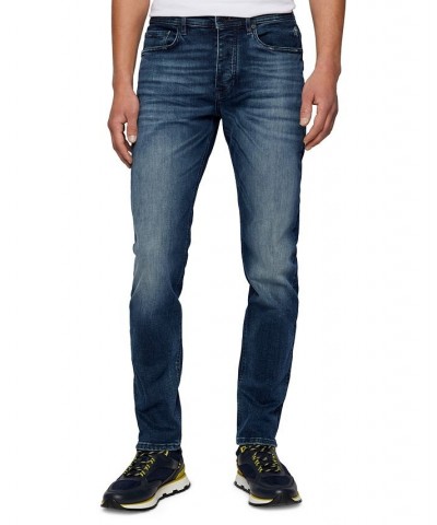 BOSS Men's Tapered-Fit Italian Jeans Blue $60.16 Jeans