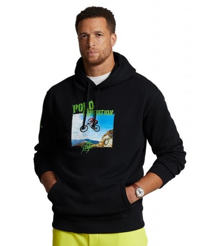 Men's Big & Tall Fleece Graphic Hoodie Black $36.36 Sweatshirt