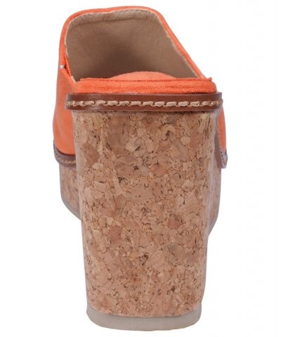 Women's Estela Wedge Sandals Orange $41.59 Shoes