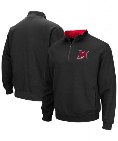 Men's Black Miami University Redhawks Tortugas Logo Quarter-Zip Jacket $35.39 Sweatshirt