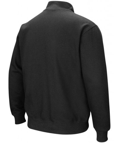 Men's Black Miami University Redhawks Tortugas Logo Quarter-Zip Jacket $35.39 Sweatshirt